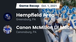 Recap: Hempfield Area  vs. Canon McMillan Lil Macs  2021