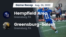 Recap: Hempfield Area  vs. Greensburg-Salem  2022