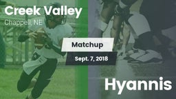 Matchup: Creek Valley vs. Hyannis 2018