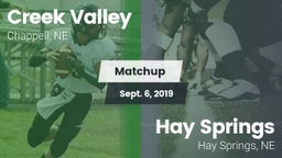 Matchup: Creek Valley vs. Hay Springs  2019