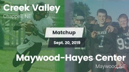 Matchup: Creek Valley vs. Maywood-Hayes Center 2019