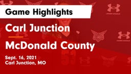 Carl Junction  vs McDonald County  Game Highlights - Sept. 16, 2021