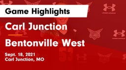 Carl Junction  vs Bentonville West  Game Highlights - Sept. 18, 2021
