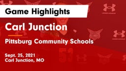 Carl Junction  vs Pittsburg Community Schools Game Highlights - Sept. 25, 2021