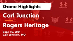 Carl Junction  vs Rogers Heritage  Game Highlights - Sept. 25, 2021