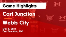 Carl Junction  vs Webb City  Game Highlights - Oct. 5, 2021