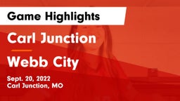 Carl Junction  vs Webb City  Game Highlights - Sept. 20, 2022