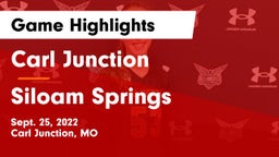 Carl Junction  vs Siloam Springs  Game Highlights - Sept. 25, 2022