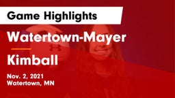 Watertown-Mayer  vs Kimball  Game Highlights - Nov. 2, 2021