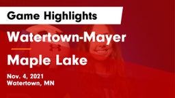 Watertown-Mayer  vs Maple Lake  Game Highlights - Nov. 4, 2021