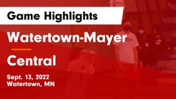 Watertown-Mayer  vs Central  Game Highlights - Sept. 13, 2022