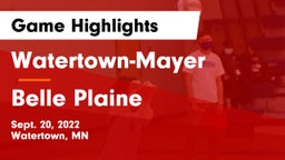 Watertown-Mayer  vs Belle Plaine  Game Highlights - Sept. 20, 2022