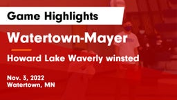 Watertown-Mayer  vs Howard Lake Waverly winsted Game Highlights - Nov. 3, 2022