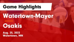 Watertown-Mayer  vs Osakis  Game Highlights - Aug. 25, 2023