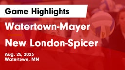 Watertown-Mayer  vs New London-Spicer  Game Highlights - Aug. 25, 2023
