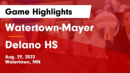 Watertown-Mayer  vs Delano HS Game Highlights - Aug. 29, 2023
