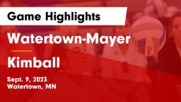 Watertown-Mayer  vs Kimball  Game Highlights - Sept. 9, 2023