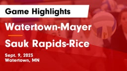 Watertown-Mayer  vs Sauk Rapids-Rice  Game Highlights - Sept. 9, 2023