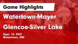 Watertown-Mayer  vs Glencoe-Silver Lake  Game Highlights - Sept. 14, 2023