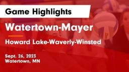 Watertown-Mayer  vs Howard Lake-Waverly-Winsted  Game Highlights - Sept. 26, 2023