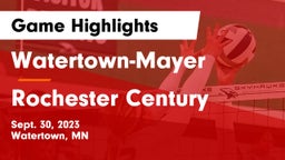 Watertown-Mayer  vs Rochester Century  Game Highlights - Sept. 30, 2023