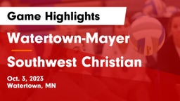 Watertown-Mayer  vs Southwest Christian  Game Highlights - Oct. 3, 2023