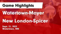 Watertown-Mayer  vs New London-Spicer  Game Highlights - Sept. 21, 2023