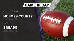 Recap: Holmes County  vs. Sneads  2016