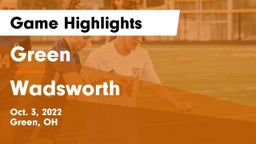 Green  vs Wadsworth  Game Highlights - Oct. 3, 2022