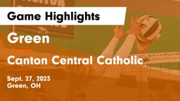 Green  vs Canton Central Catholic  Game Highlights - Sept. 27, 2023