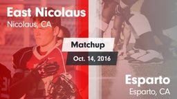 Matchup: East Nicolaus vs. Esparto  2016