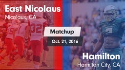 Matchup: East Nicolaus vs. Hamilton  2016