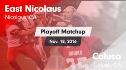 Matchup: East Nicolaus vs. Colusa  2016