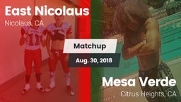 Matchup: East Nicolaus vs. Mesa Verde  2018