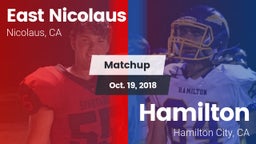 Matchup: East Nicolaus vs. Hamilton  2018