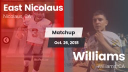 Matchup: East Nicolaus vs. Williams  2018
