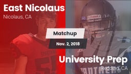 Matchup: East Nicolaus vs. University Prep  2018