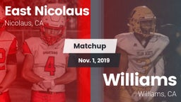 Matchup: East Nicolaus vs. Williams  2019