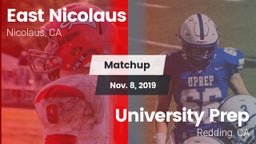 Matchup: East Nicolaus vs. University Prep  2019