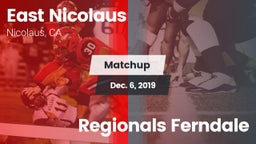 Matchup: East Nicolaus vs. Regionals Ferndale 2019