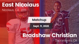 Matchup: East Nicolaus vs. Bradshaw Christian  2020