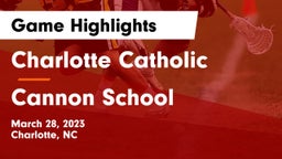 Charlotte Catholic  vs Cannon School Game Highlights - March 28, 2023