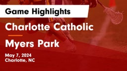Charlotte Catholic  vs Myers Park Game Highlights - May 7, 2024