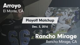 Matchup: Arroyo vs. Rancho Mirage  2016