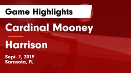 Cardinal Mooney  vs Harrison  Game Highlights - Sept. 1, 2019