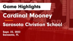 Cardinal Mooney  vs Sarasota Christian School Game Highlights - Sept. 22, 2022