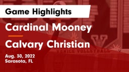 Cardinal Mooney  vs Calvary Christian  Game Highlights - Aug. 30, 2022