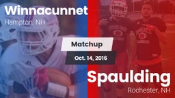Matchup: Winnacunnet vs. Spaulding  2016