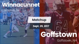 Matchup: Winnacunnet vs. Goffstown  2017