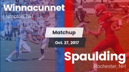 Matchup: Winnacunnet vs. Spaulding  2017